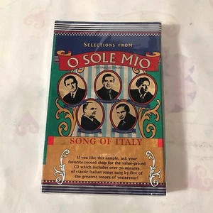 SELECTIONS FROM O SOLE MIO~FIVE FAMOUS TENORS~SONG OF ITALY~ NEW/SEALED CASSETTE - Picture 1 of 2