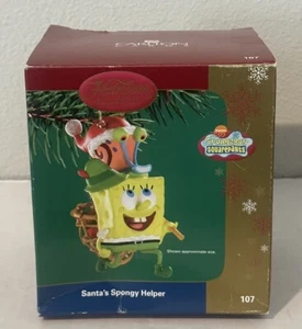 Spongebob Squarepants Christmas Ornament Santa's Spongy Helper In Box 2004 - Picture 1 of 3