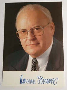 Autogrammkarte 7. deutscher Bundespräsident Roman Herzog, handsigniert - Bild 1 von 2
