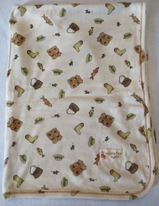 Pfefferzehen Layette Babydecke Angelausrüstung beige 2-seitig 100 % Baumwolle NEU - Bild 1 von 9