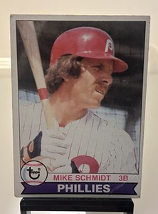 1979 topps baseball card #610 Philadelphia Phillies Mike Schmidt hood condition 