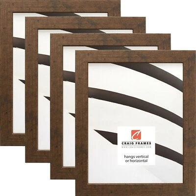 Craig Frames Essentials, 1 Inch Wide Modern Rustic Copper Picture Frame 4-Pack - Image 1 of 4