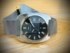 Vintage Technos Supercran 37mm Automatic Mens Watch, Swiss, Perfect - Picture 1 of 8