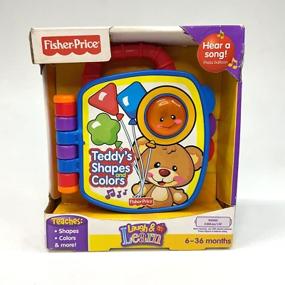 Fisher Price 2008 Laugh & Learn Teddy's Shapes colores plástico libro nuevo... Foto 1 de 4
