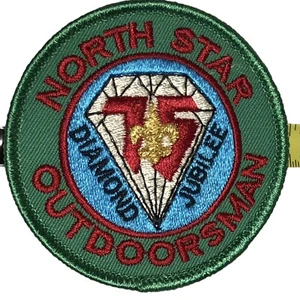 BSA 75 Diamond Jubilee North Star Outsdoorsman Award Boy Scouts 3”Patch New - Picture 1 of 2