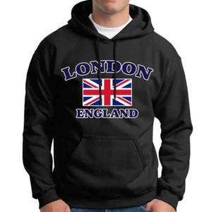 London England Union Jack Great Britain Souvenir Unisex Mens Hoddy #6NE lot - Picture 1 of 3