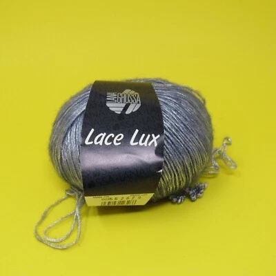 Lana Grossa Lace Lux Yarn Color 028 Blue Italy Y7 - Image 1 of 4