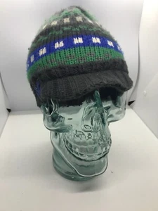 Kids Winter Hat Ski Cap Billed Beanie - Picture 1 of 5