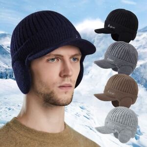 Abrigo de invierno Gorro con orejeras Gorra tejida Protección para los oídos