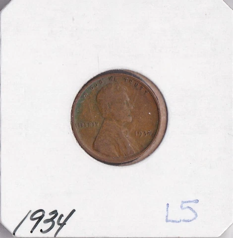 1934 Lincoln Cent L5 Cover
