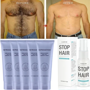 Hair Removal Cream, Hair Growth Inhibitor Remover for All Skin Types Unisex 120g - Picture 1 of 36