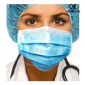 Face Mask 3 Ply DISPOSABLE Face Masks Work Protection BREATHABLE Mask 5-100 PCS - Picture 1 of 14