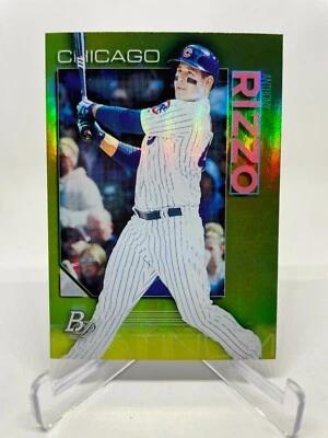 2020 Bowman Platinum Anthony Rizzo Chartreuse - Chicago Cubs, #23 - Image 1 of 2