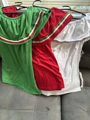 Mexican Hand Embroidered Blouse Lace Trim On Off Shoulder Black Red Flowers S/M Foto 1 de 4