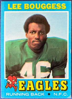 1971 Topps LEE BOUGGESS #194, Philadelphia EAGLES, Rookie Card, FULL BORDERS! - Image 1 of 3