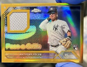2023 Topps Complete Set Anthony Volpe #CRRAV Gold 28/50 Chrome Relic