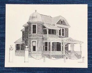 Vintage 1980 Bakersfield CA Notecard Card Howell House Kern County Museum ~770A - Picture 1 of 4