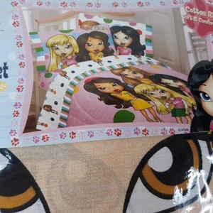 Lil BRATZ Full Sheet Set NEW 4 Piece Bed Set Wild Ride Pillowcase Flat Fitted - Picture 1 of 6