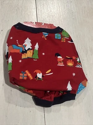 Dog Pet Christmas Gnomes Camping Pajamas Outfit Size M Medium NEW - Image 1 of 4