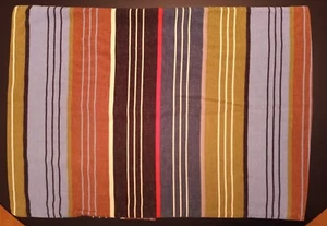 POTTERY BARN TEEN Striped Standard Pillow Sham Cotton Black Red Blue White Green - Picture 1 of 9