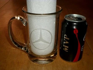 MERCEDES-BENZ AUTOMOTIVE COMPANY [ETCHED GLASS LOGO], JUMBO SIZE, GLASS BEER MUG - Picture 1 of 8