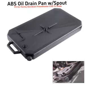 Low Style Black Oil Drain Pan Spout Fit For Harley Touring Yamaha Honda Kawasaki - Bild 1 von 10