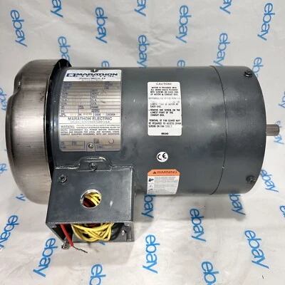 MARATHON MOTORS  TVK56T17W99021B B  3-Phase Severe Duty Motor, 1 HP, 56C Frame, - Image 1 of 4