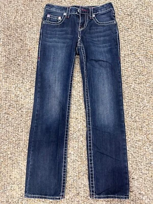 Blue Boys True Religion Jeans Size 12 With White Stitching - Image 1 of 4