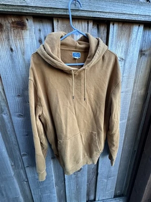 Sudadera con Capucha J.CREW Tostada con Bolsillo Canguro Mezcla de Algodón Unisex LG -D59 Foto 1 de 4