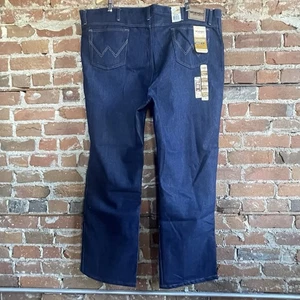 Wrangler Mens 48x32 Jeans Rugged Wear Regular Fit Stretch Blue - Picture 1 of 8