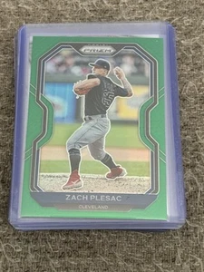 2021 Panini Prizm Baseball Zach Plesac Green Prizm #42 - Picture 1 of 2