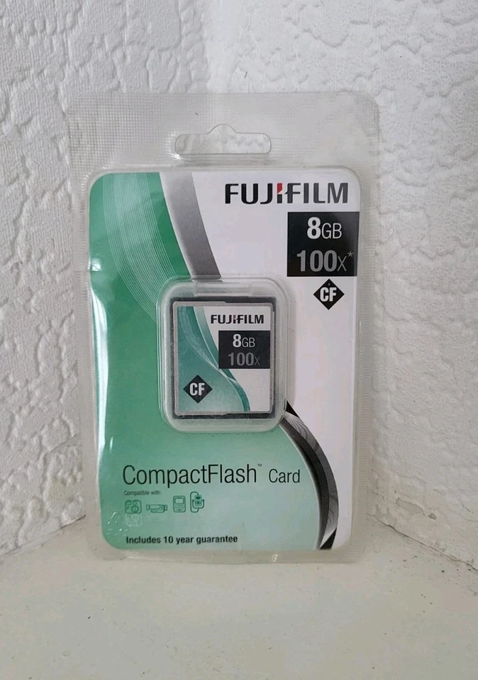 FujiFilm 8GB 100X Compact Flash Card (NEW SEALED) - Image 1 of 2