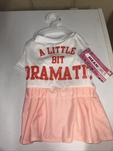 Camicia per animali domestici Mean Girls 'A Little Bit Dramatic" taglia M nuova abbigliamento cane spedizione gratuita - Foto 1 di 2