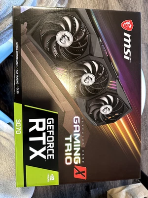 MSI RTX 3070 GAMING X TRIO 8GB GDDR6 GPU | Tested! | Non-LHR | W/ Box! - Image 1 of 4