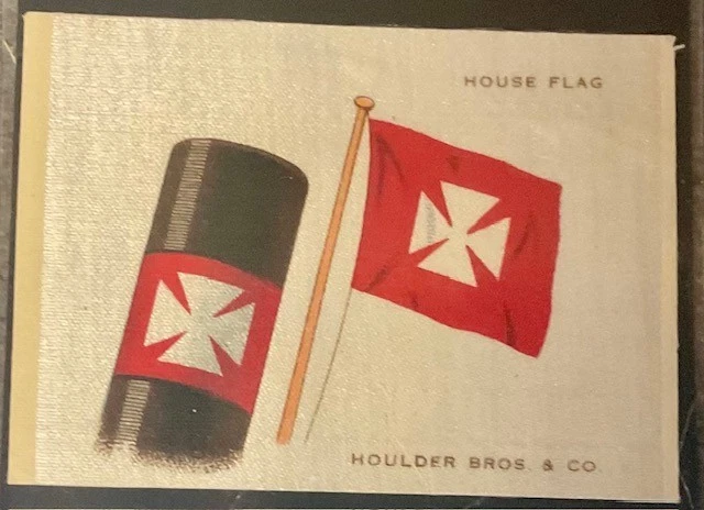 BDV SILK CIGARETTE CARD - HOUSE FLAGS  - HOLDEN BROS & Co - Image 1 of 1
