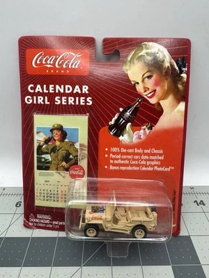 Johnny lightning Coca-Cola calendar girls  military Willys Jeep White Lightning - Image 1 of 3