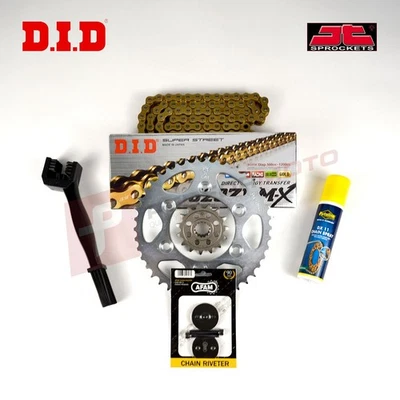 DID JT Upgrade ZVMX Gold Chain and Sprocket Kit for Suzuki GSXR600 L1-L8 11-18 - Image 1 of 2