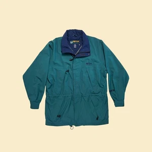 Chaqueta cortavientos parka vintage años 90 Ebtek Eddie Bauer, hombre talla M verde/azul - Imagen 1 de 6
