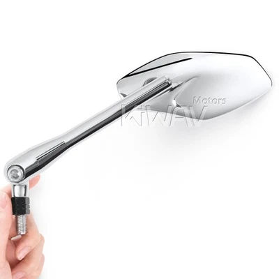 Espejos retrovisores convexos Magazi CNC Medusa cromados 10 mm x 1,5 paso para BMW R1200R R12R R12S Foto 1 de 4