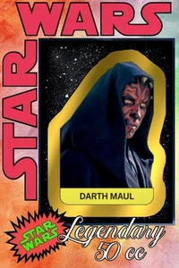 Topps Star Wars Card Trader DARTH MAUL Legendary Chrome Stickers - Gold (50cc) - Picture 1 of 11