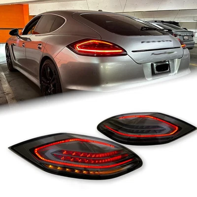 Pair Smoke Black Led Lamp Tail light Assembly For 2010-2013 Porsche Panamera 970 Foto 1 de 4