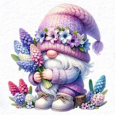 Художественные наборы Gnome Flower Diamond для взрослых начинающих, наборы для рисования бриллиантами для Adu - Изображение 1 из 4