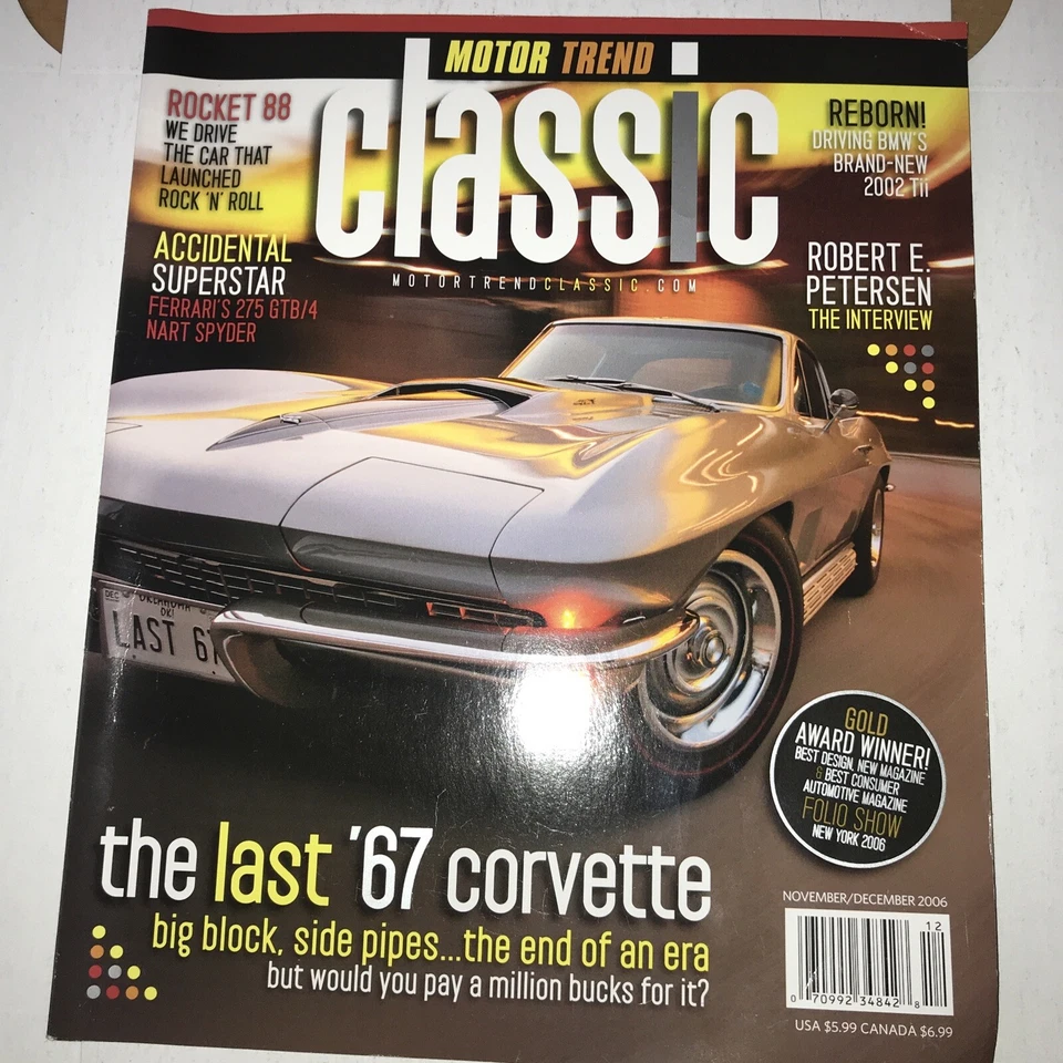 MOTOR TREND CLASSIC #8 - NOVEMBER DECEMBER 2006 -   carsbig Foto 1 de 3