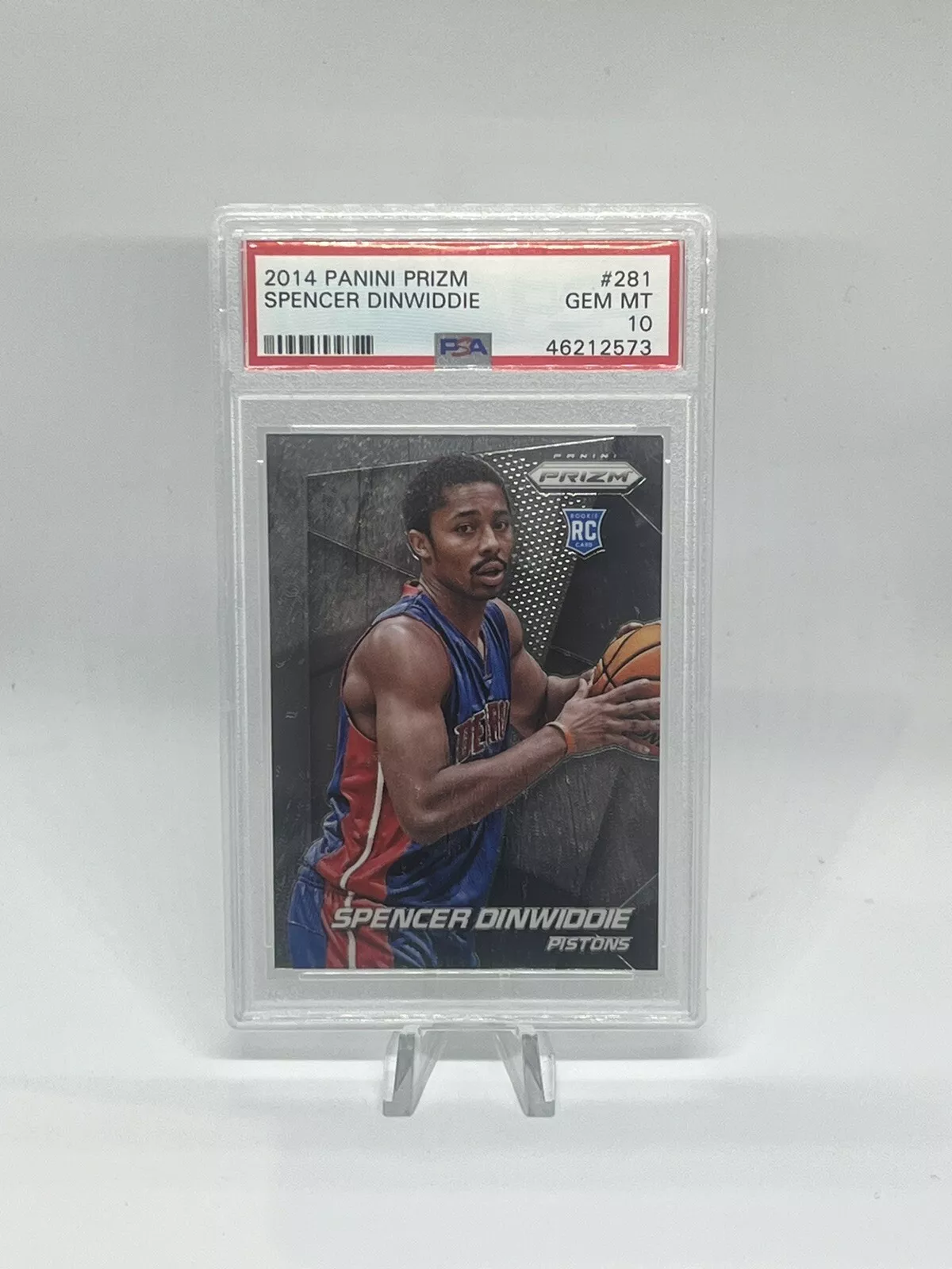 SPENCER DINWIDDIE RC 2014-15 PANINI PRIZM #281 PSA 10 GEM MINT