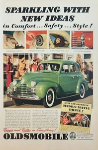 1940 Oldsmobile Sixty Green car Vintage ad sparkling with new ideas - Picture 1 of 1
