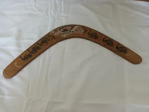 Vintage Australian Boomerang Wooden Kiwi Design - Picture 1 of 23