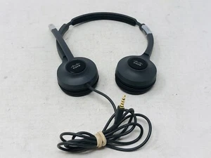 CISCO SYSTEMS 522 Wired Dual 3.5mm Headphones w/ Microphone (CP-HS-W-522) WORKS! - Picture 1 of 6