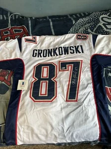 Autographed Gronkowski Patriots Jersey White W/ Beckett COA - Picture 1 of 6