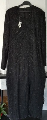 Abendkleid,  schwarz, Perlenstickerei - festlich  Gr. 40 - - Bild 1 von 4
