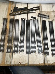 Vintage Atlas HO Scale Right Switch & 9 Long Straight Tracks 1 Short Track - Picture 1 of 10